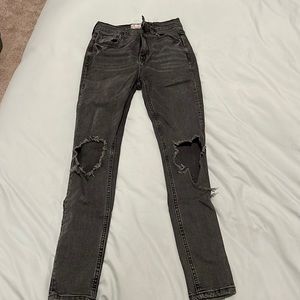 Free people bust knee jeans